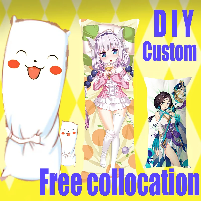 Dakimakura Custom Anime Pillowcase Cushion Cover Double-sided Printing Home Decorative Squishmallow Body Pillows For Bed Decor