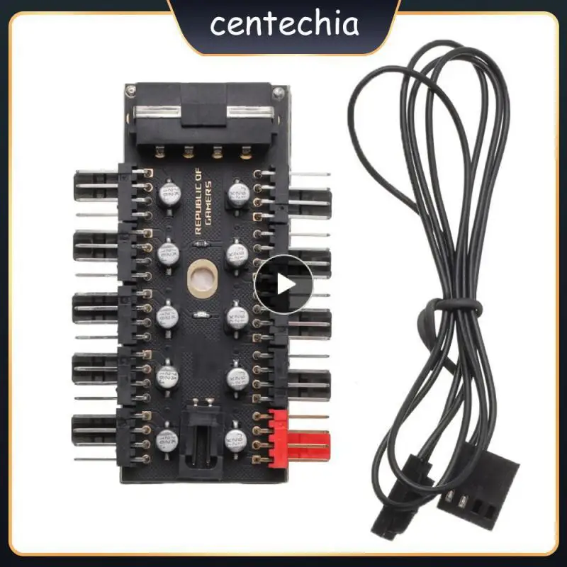 

4pin Pwm 10-bit Adapter Synchronization Speed Controller Gathering Line Distributor Computer Cable Black Hub Extension