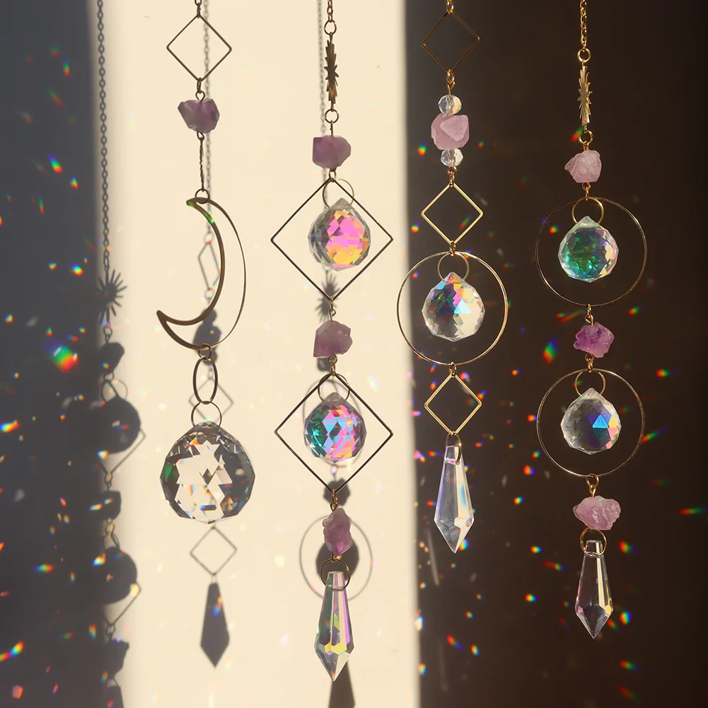 

Prism Suncatcher Hanging Window Crystals Rainbow Light Catcher Crystal Sun 50mm Catcher Summer Gift Octagon Beads
