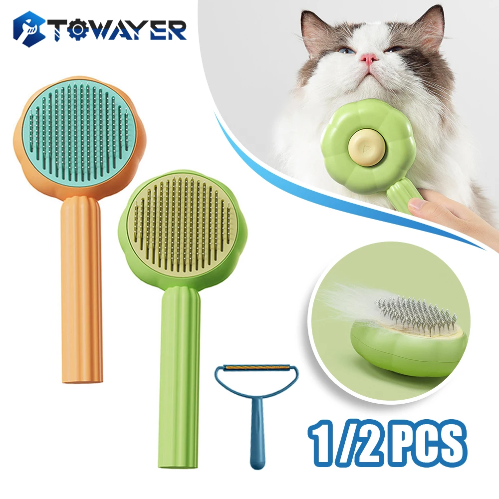 

Dog Brush Cat Comb Pet Comb Dog Hair Remover Comb Cat Grooming Pet Cleaning Slicker Brush for Dogs Cats Pet Cleaning Supplies