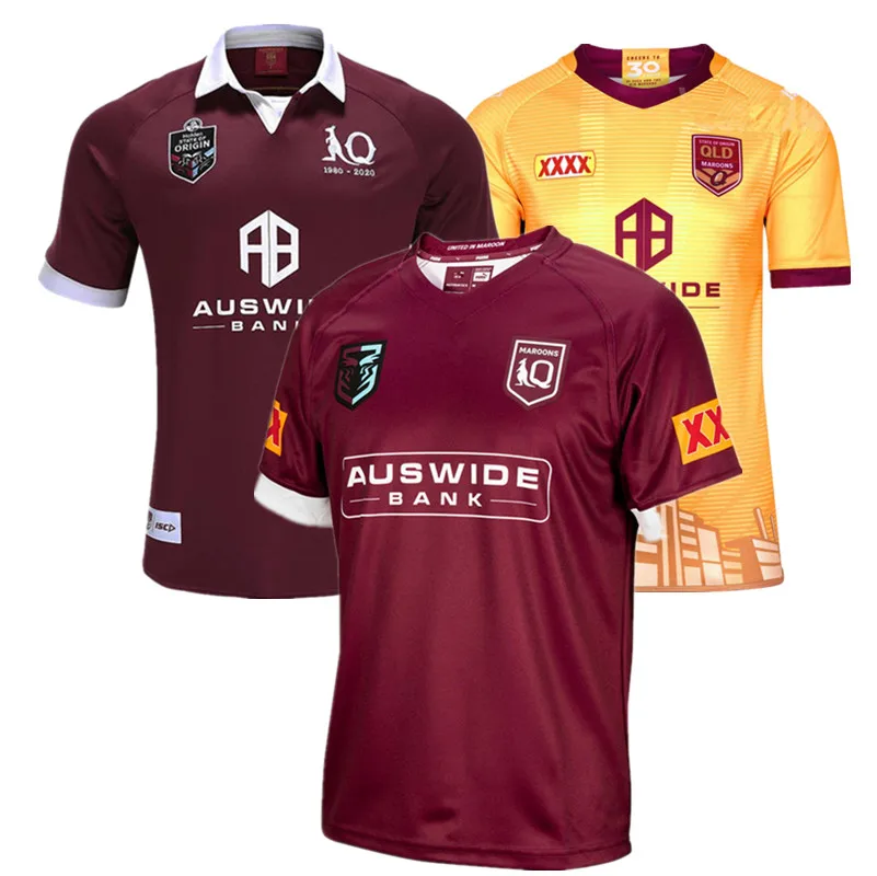 

QUEENSLAND MAROONS 2020-2021 RUGBY JERSEY Size: S-3XL--5XL（Print Custom Name Number）