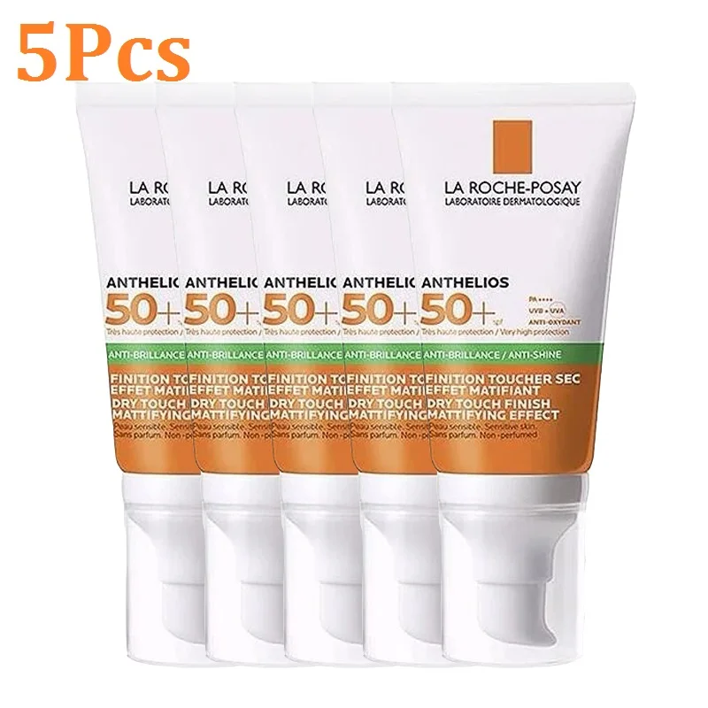 

5PCS La Roche-Posay Sunscreen SPF50+ Oil Control Light And Non Greasy Suitable For Oily And Mixed Skin NO-Tinted Sunscreen 50ML