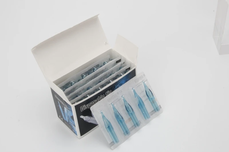

50Pcs Lot Pro Sterile Disposable Tattoo Nozzle Tips Needle Tube Pick RT FT Blue