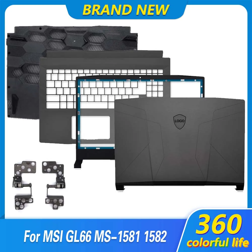 

New Original Screen Back Cover For MSI GL66 MS-1581 1582 Laptop LCD Back Cover Front Bezel Palmrest Bezel Upper Top Case Black