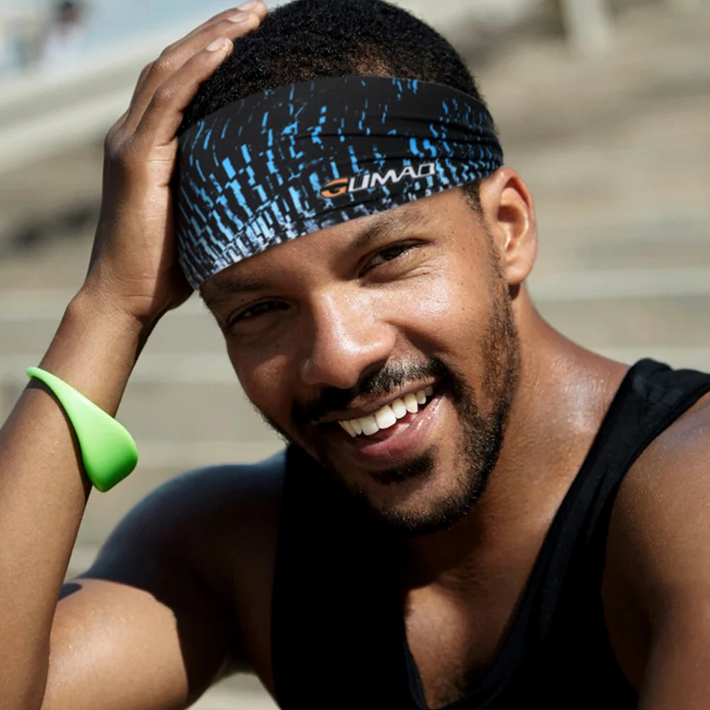 Спортивная повязка на голову эластичная для йоги бега пота бандаж тренировок