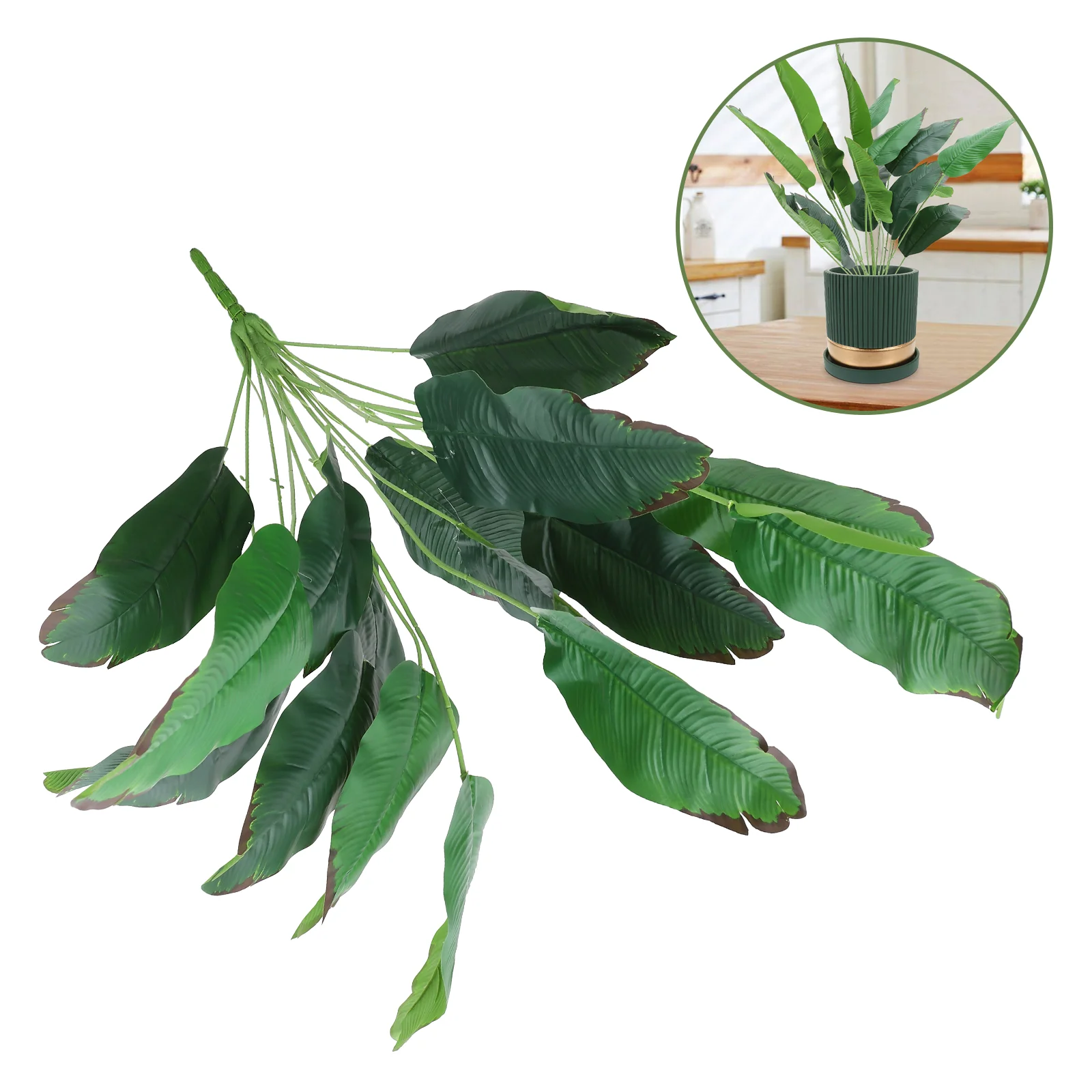 

Interior Decor Simulation Leaves Artificial Banquet Decorations Faux Leaf Pvc Fake Simulated Adornment
