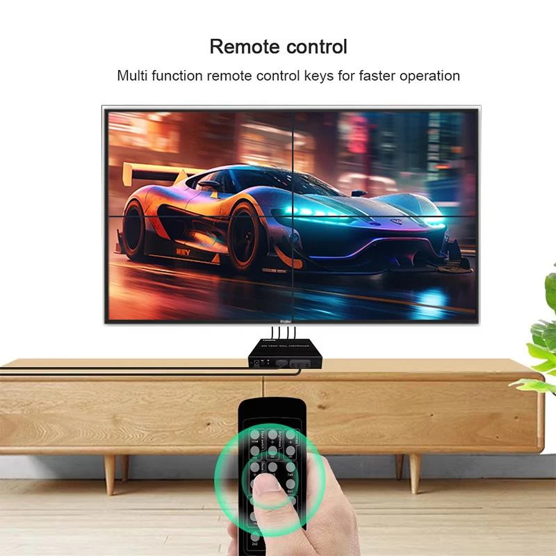 Фото HDMI TV 2x2 DVI HDMI Контроллер видеостены Многоэкранный соединительный блок 1080P при 60 Гц 1x2 1x3 1x4 4x1 1–2 3 4 ТВ-сварщик Процессор №3