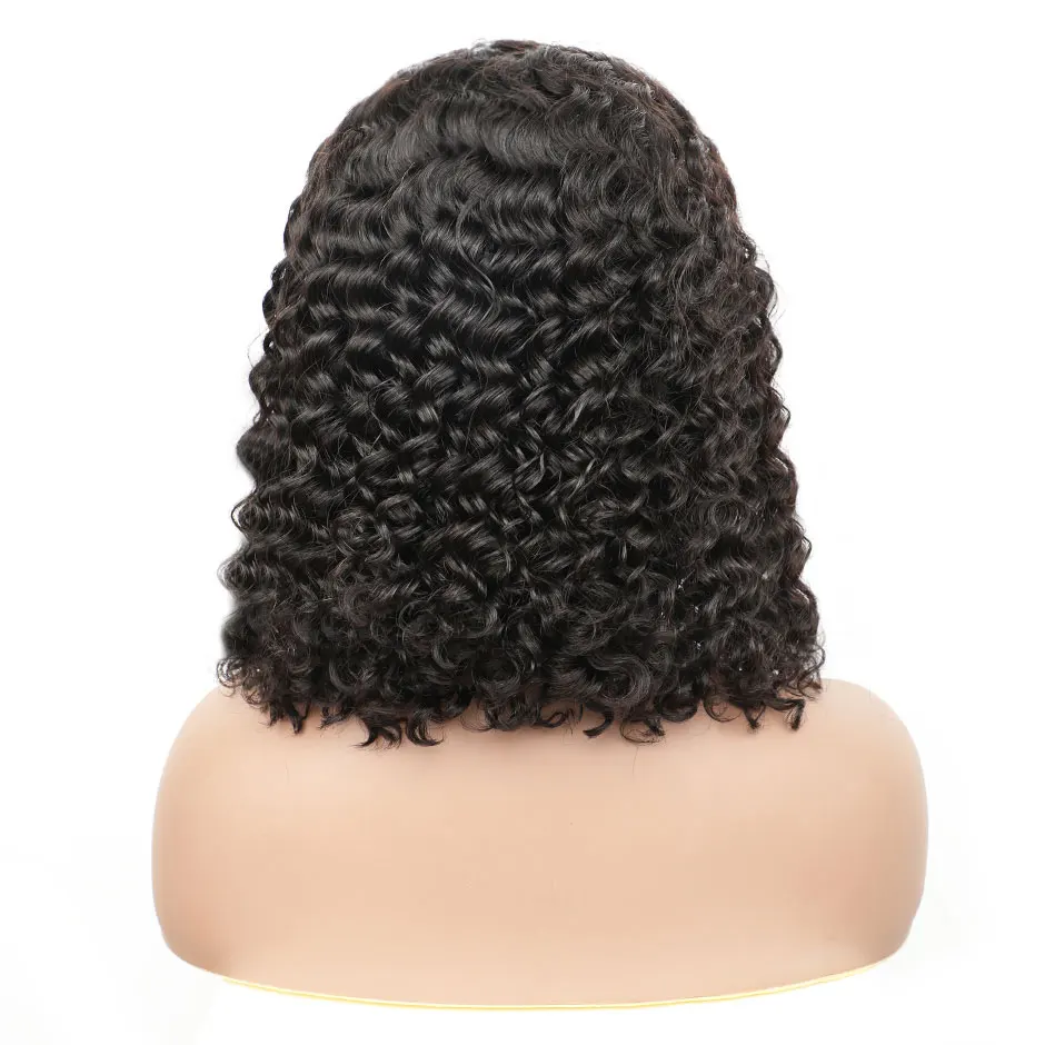 Глубокая волна Боб бразильский парик из волос Реми бесклеевой кружевной