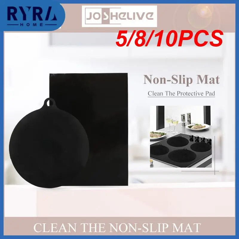 

5/8/10PCS Induction Cooker Non-slip Mat Platinum-grade Clean Protection Pad Silicone Heat Insulation Pad Reusable