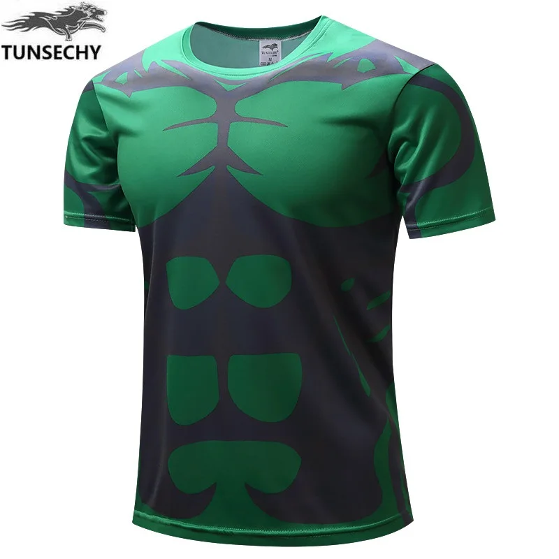 

Marvel Men's 3D Printing T-shirt Personality Green short-sleeved Casual T-shirt 2021 New Summer Fashion T-shirt