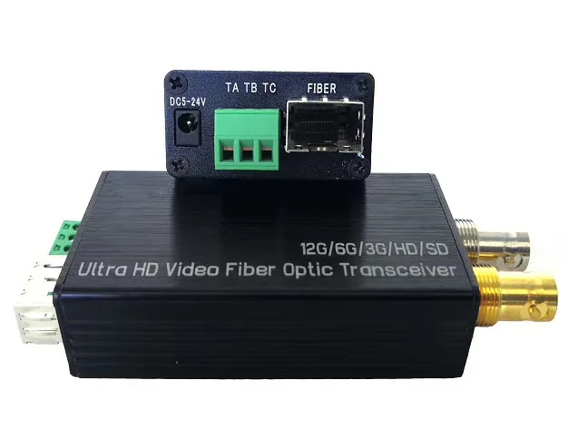 Tally and Loop out SFP Port HD/SD-SDI Video to Fiber Converter