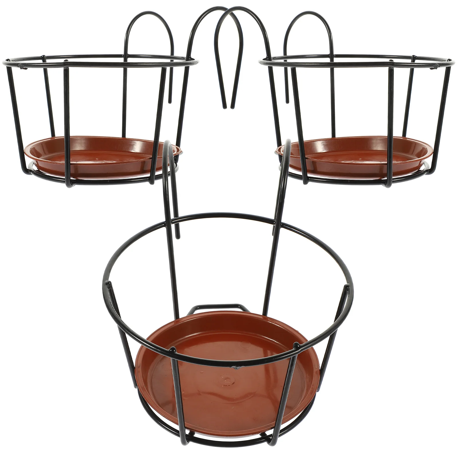 

Hanging Planter Holder Flower Pot Balcony Railing Fence Planters Iron Stand Basket Baskets Rail Metal Rack Pots Racks Potted