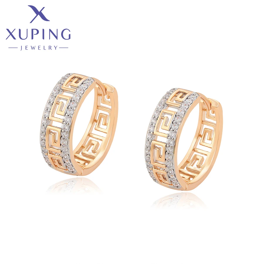 

Xuping Jewelry New Arrival Fashion Gold Color Hoop Earrings for Women Exquisite Gift X000702029
