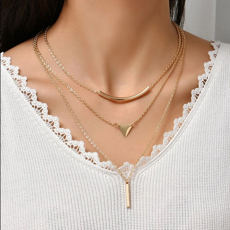 

Trendy Choker Necklaces for Women Multilayer Simple Pendant Chain Necklaces & Pendants Chokers Jewelry Accessories