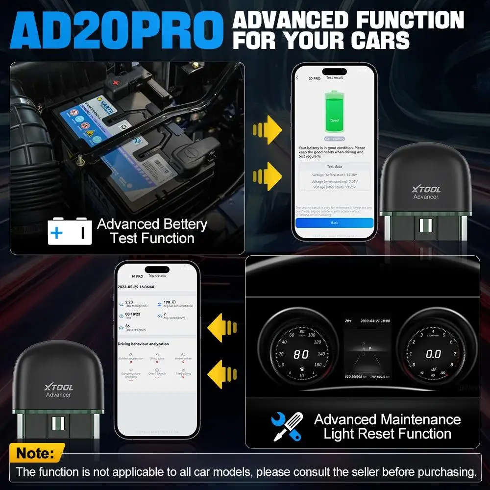 XTOOL AD20PRO OBD2 Bluetooth-сканер ad20 pro Автомобильный диагностический инструмент