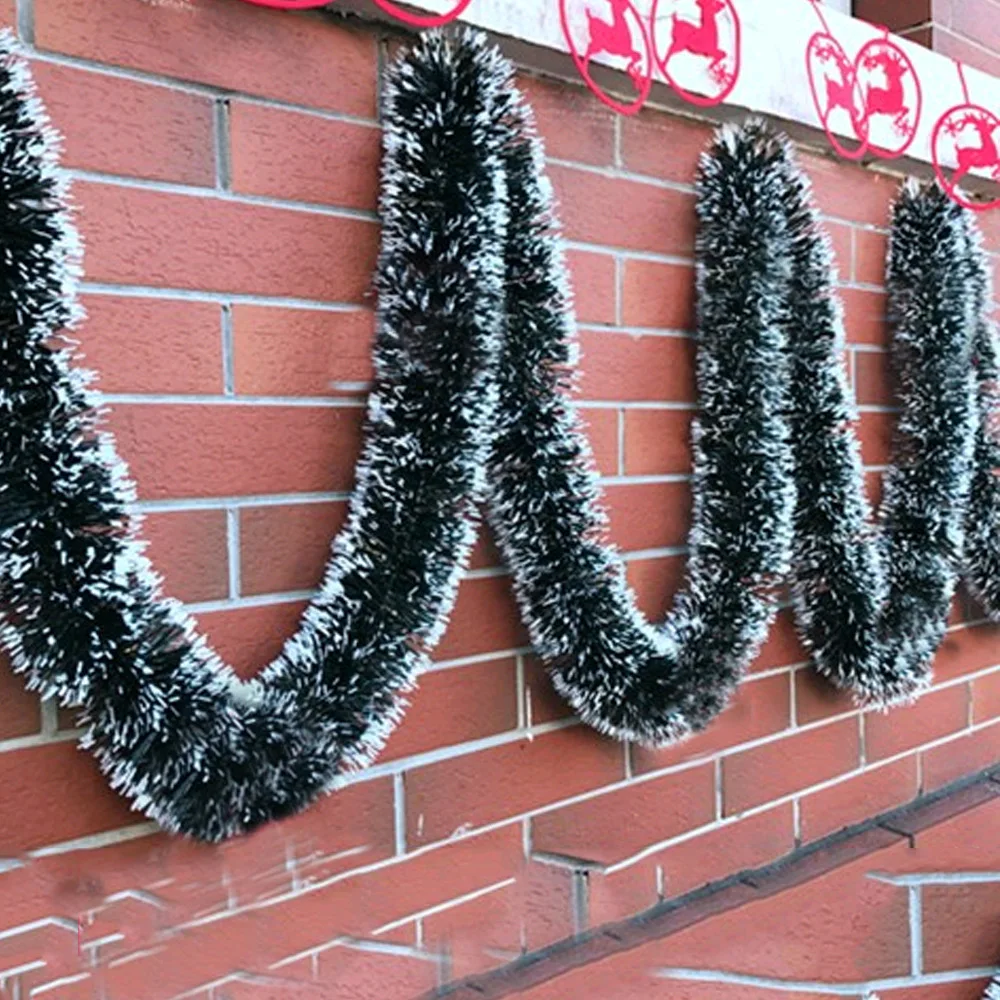 

2M Christmas Garland Home Party Wall Door Decor Christmas Tree Ornaments Tinsel Strips with Bowknot Party Supplies Natale 2023
