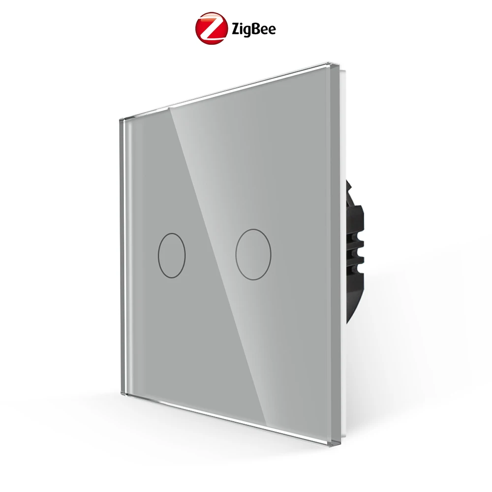 

Переключатель света Bingoelec Zigbee, светильник нейтрального провода, 1/2/3 клавиши, с прозрачной стеклянной панелью, Датчик питания, для домашнего ремонта
