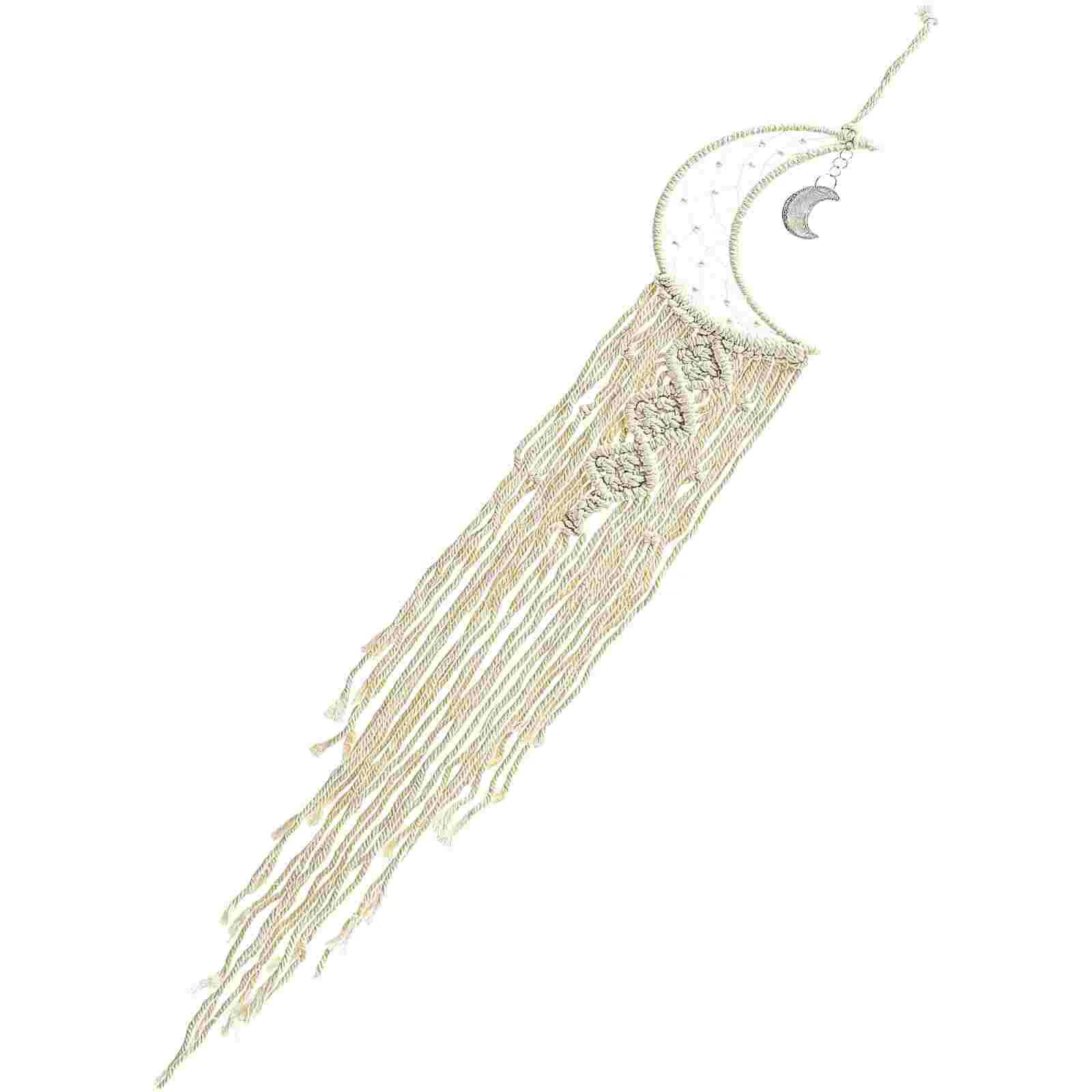 

Moon Dream Catcher Wall Hanging Tapestry Bohemian Bedroom Decor Macrame Woven
