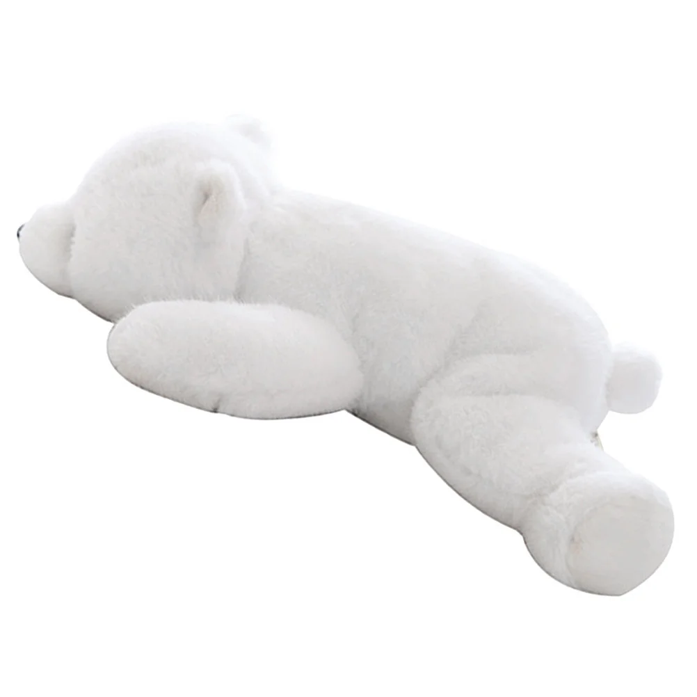 

Stuffed White Bear Shaped Throw Pillow Sofa Nap Pillow Bear Shaped