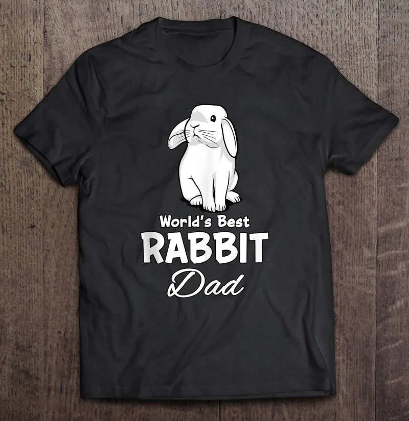 

Футболка мужская с коротким рукавом, милая майка с кроликом, папой, домашним питомцем, аниме майка на заказ