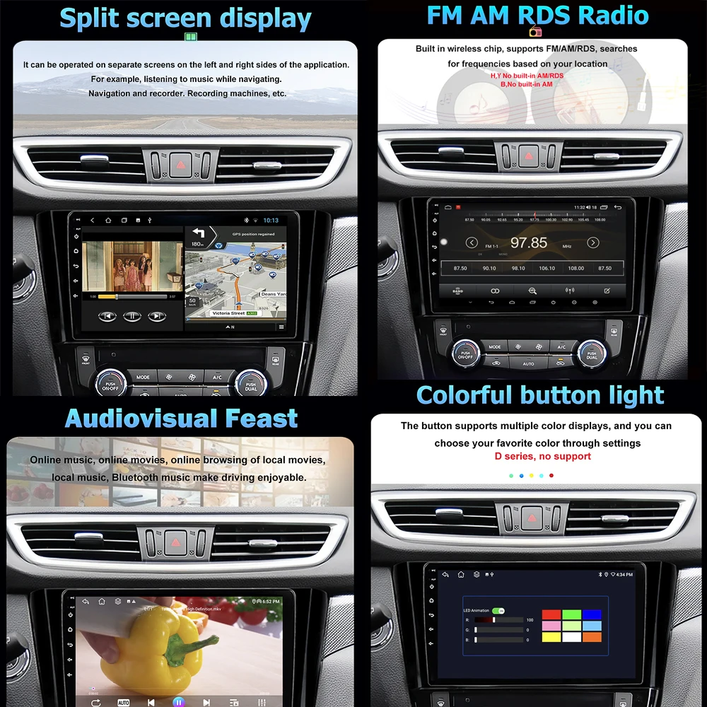 Фото Для OPEL Karl VinFast Fadil 2017-2020 Carplay Car Android Auto Car Radio Video Audio Мультимедийный плеер 8-ядерный авторадио 4G №4