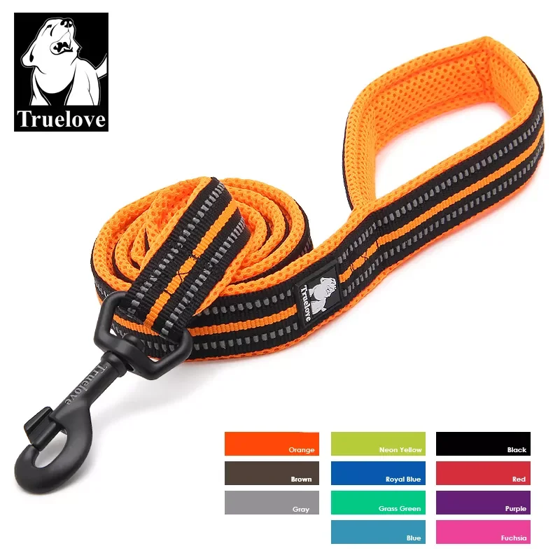 

2023NEW Truelove Soft Pet Leash Reflective Nylon Mesh Padded Puppy Large Dog or Cat Walking Training 11 Color 200cm TLL2112 Drop