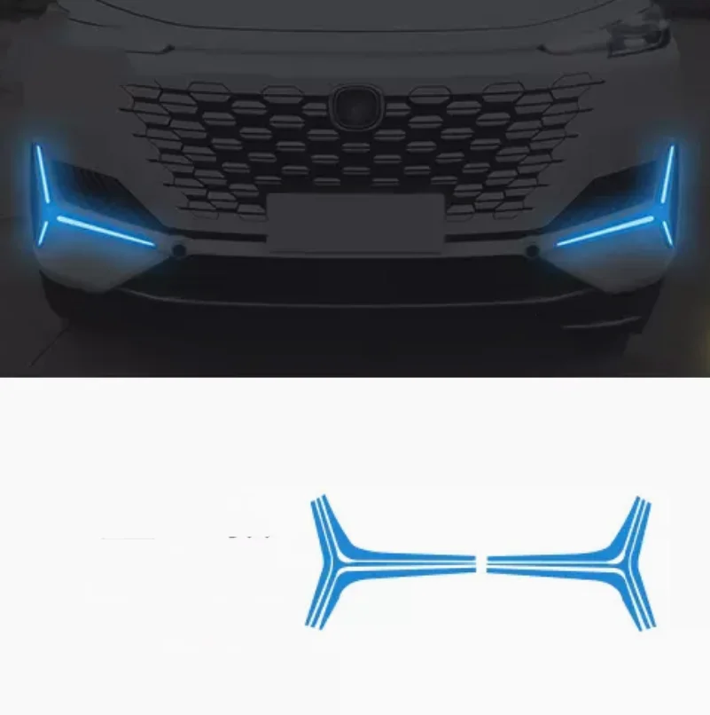 

Для Changan UNI-K UNIK 2021 2022 2023 аксессуары дневной свет декоративные Dtrip противотуманные фонари для век полоса для бровей накладка