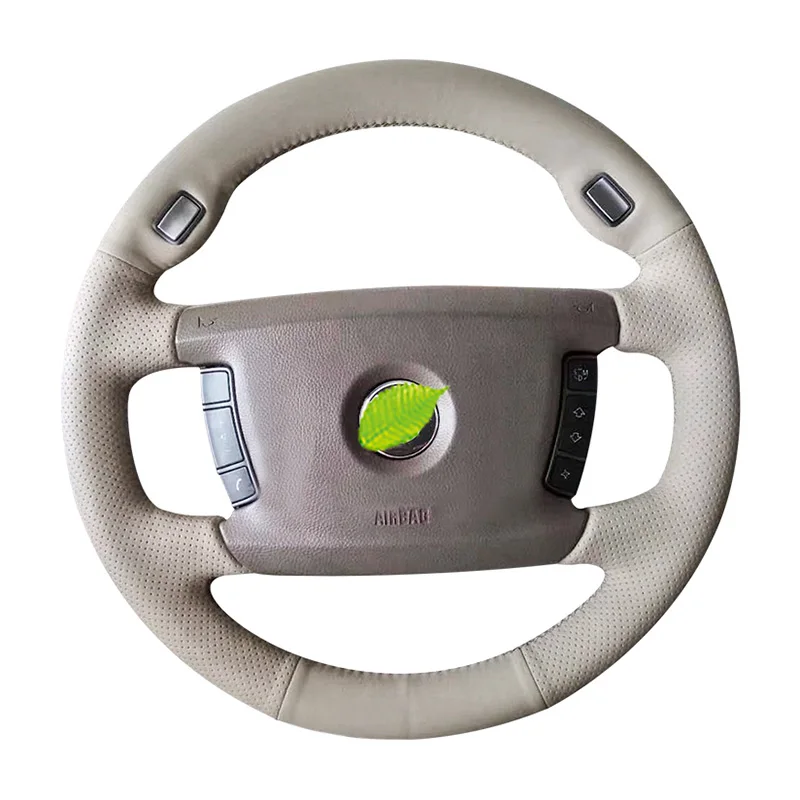 

For BMW 7 Series 730 740 750 760 745li 755 E66 E65 E38 suede leather hand stitched steering wheel cover auto parts interior