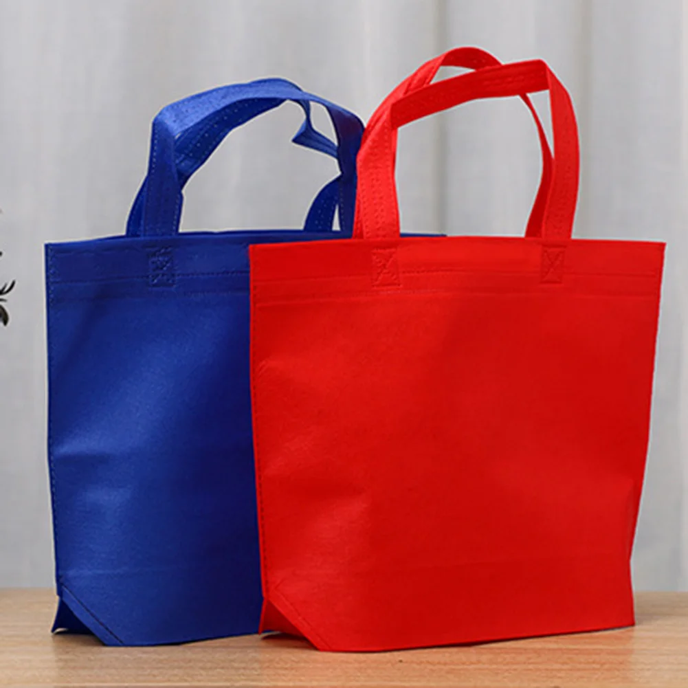 

32*38/36*45cm Reusable Shopping Bag Large Capacity Solid Color Women Shoulder Tote Non-woven Environmental Shopping Handbag