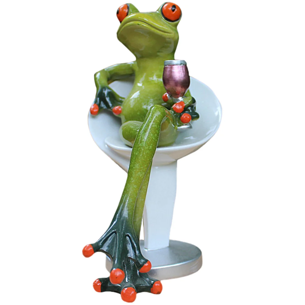 

Frog Animal Frogs Statue Garden Resin Figurines Figurine Ornament Decorationsculpture Funny Shape Figures Tabletop Novelty