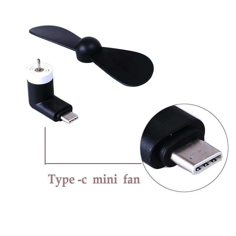 Новый портативный мини-вентилятор Micro USB 5 В 1 Вт стандартный USB-тестер для Type-C Type C