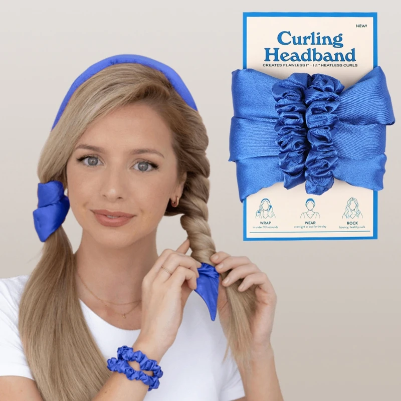 

Heatless Curling Headband No Heat Curler Ribbon Hair Rollers Household DIY Hair Styling Tool for Women Girl Sleeping Overnight