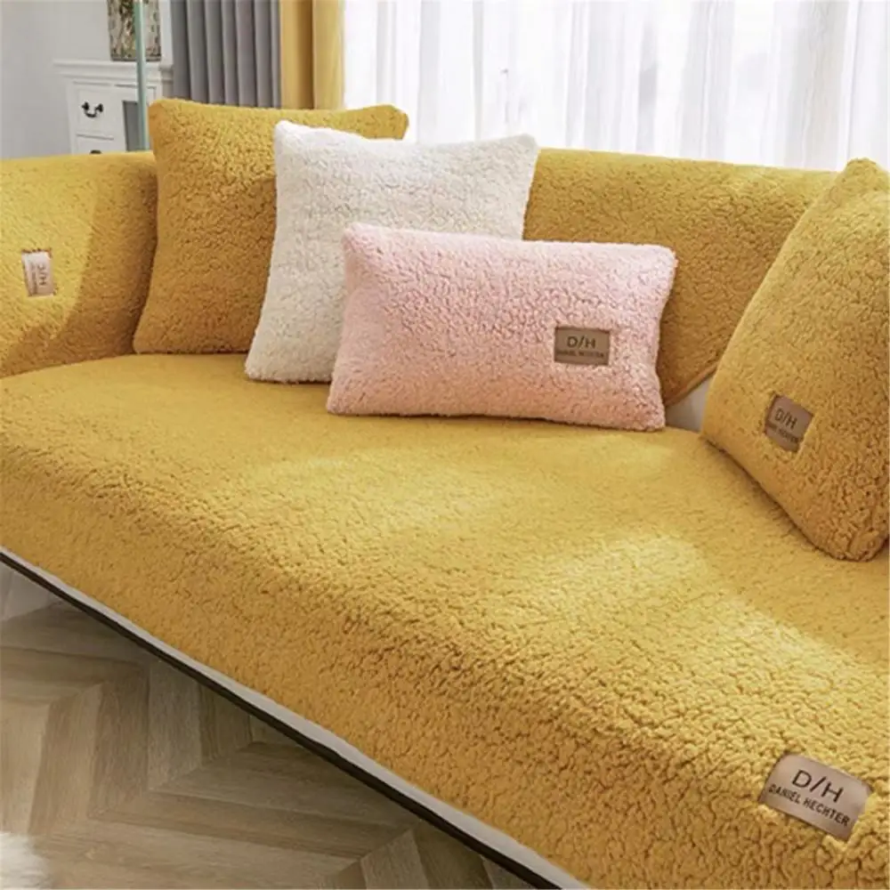 

Мягкий чехол для дома на осень и зиму, толстый диван, диван, подушка для гостиной, декоративный флисовый коврик для дивана