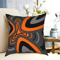hail adobe orange grey and black square pillowcase polyester creative zipper decorative pillow case sofa seater cushion cover