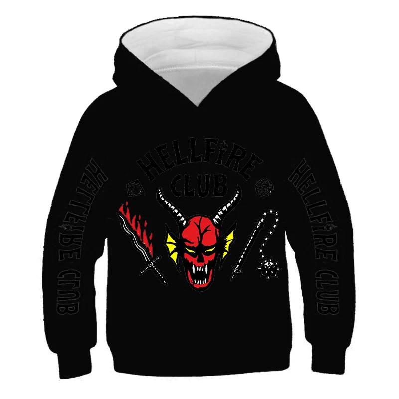 

Stranger Things 4 Children's Hoodies Clothing Cotton Boys Girls Long Sleeves Sweatshirts Kids Cartoon Casual Costume 4-14 Years