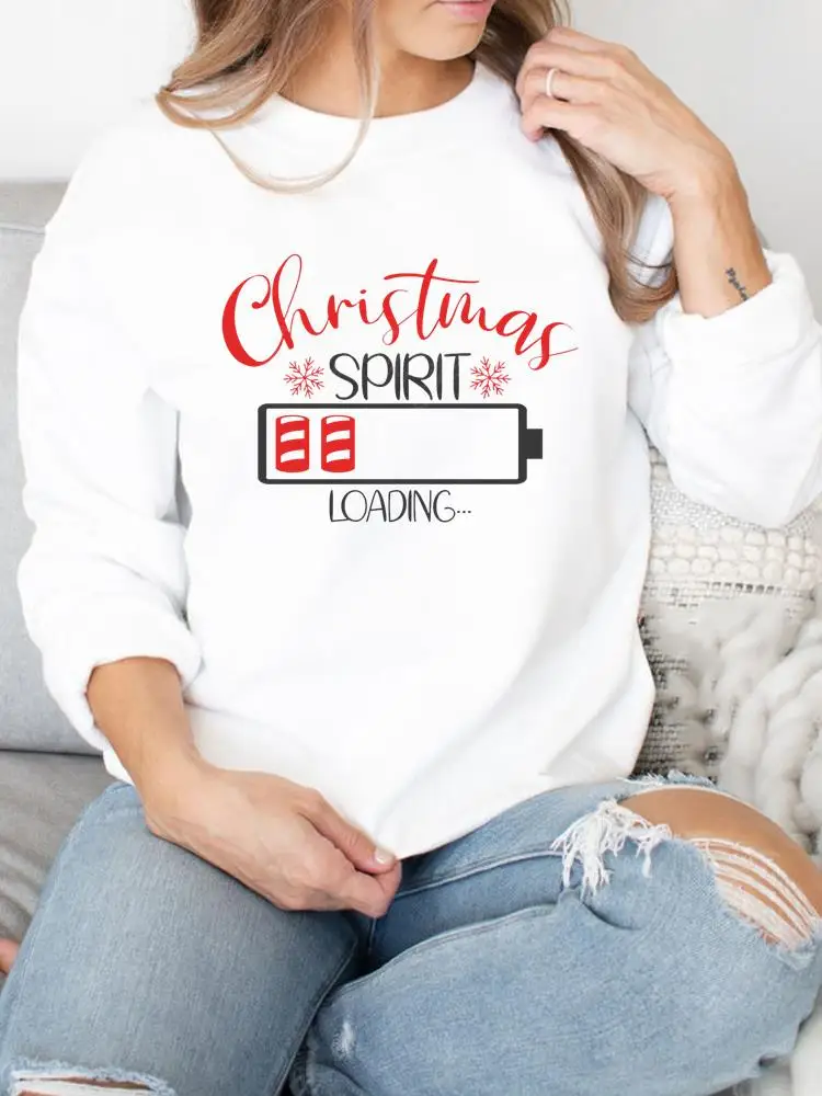

Letter Style Holiday Cute Fashion Print Merry Christmas Pullovers For Women Happy New Year Female Clothing Graphic Sweatshirts