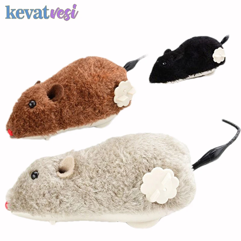 

1Pc Plush Mouse Toy Creative Cat Toy Clockwork Spring Power Cat Playing Toys Rat Dog Playing Toy Interactive Pet Accessories