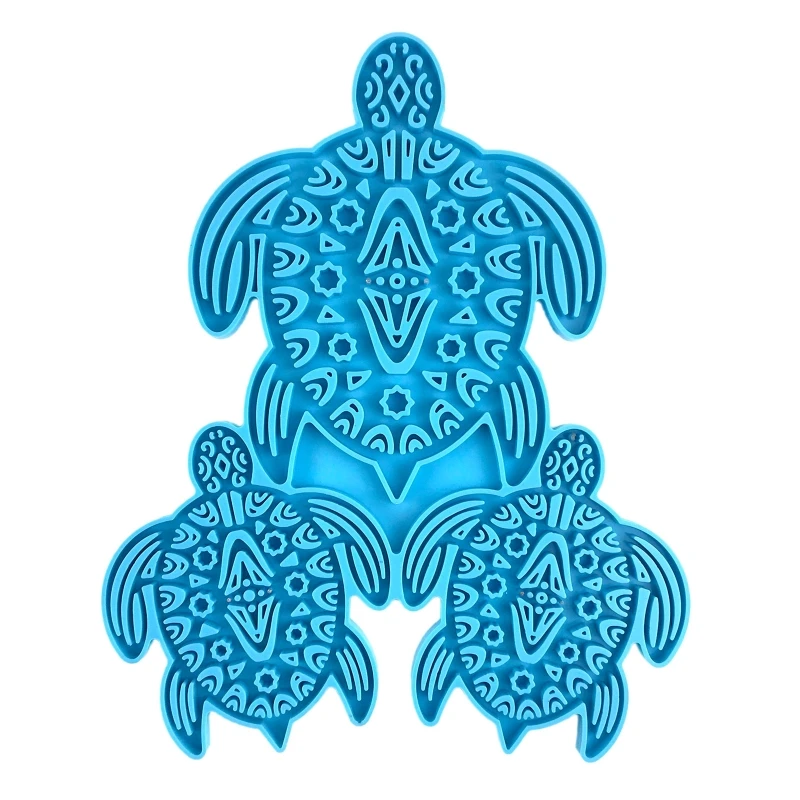 

DIY Plate Coaster Silicone Mold for Casting Eco-Friendly Turtle Shape Animal Mold for Casting with Resin Concrete Cement