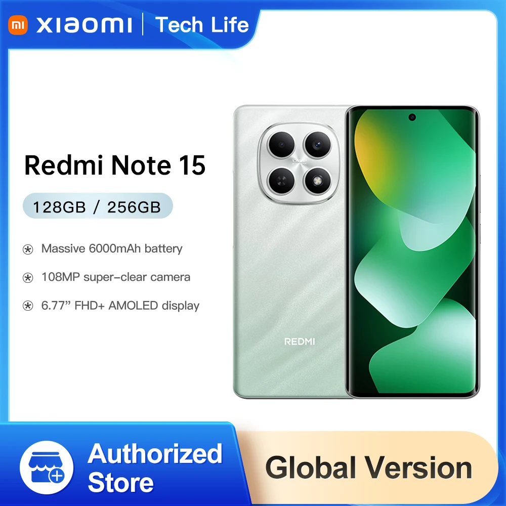 Смартфон Xiaomi Redmi Note 15, 6/128ГБ, 8/256ГБ, global