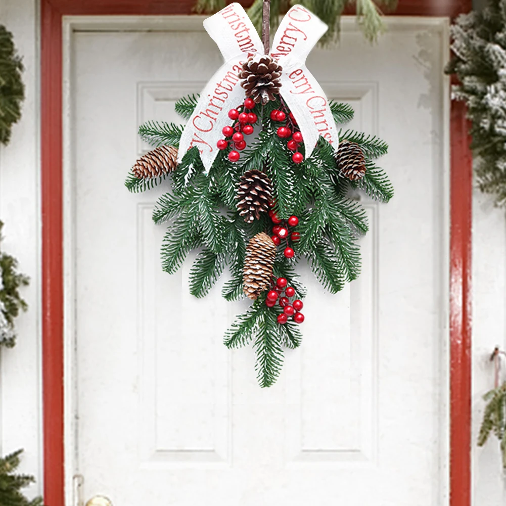

Christmas Simulation Garland Create Festive Atmosphere Christmas Decorative Wreath Easy Store Holiday Front Door Hanging Decor