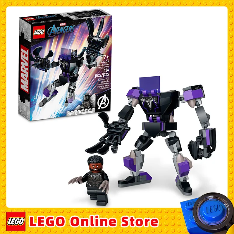 

LEGO Marvel Black Panther Mech Armor 76204 Building Kit Collectible Mech and Minifigure for Superhero Kids Aged 7+ (124 Pieces)