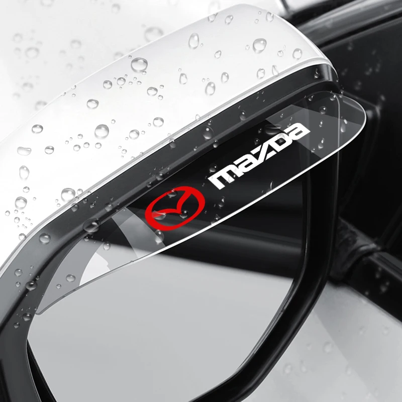 2PCS Transparent Auto Parts Rearview Mirror Protector Rain Eyebrow Visor Cover for Mazda 2 3 5 6 CX5 CX-5 CX-7 CX-9 MX-5 ATENZA - купить по