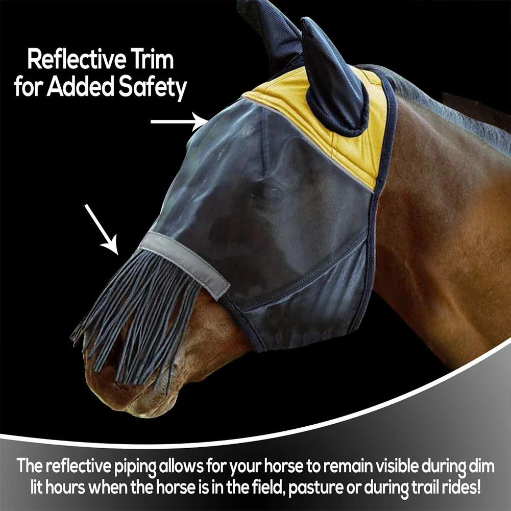 

Mesh Practical Waterproof Anti-mosquito Decorative Safe Hose Face Cover Reflective Trim Detachable Protective Durable Ears Cover