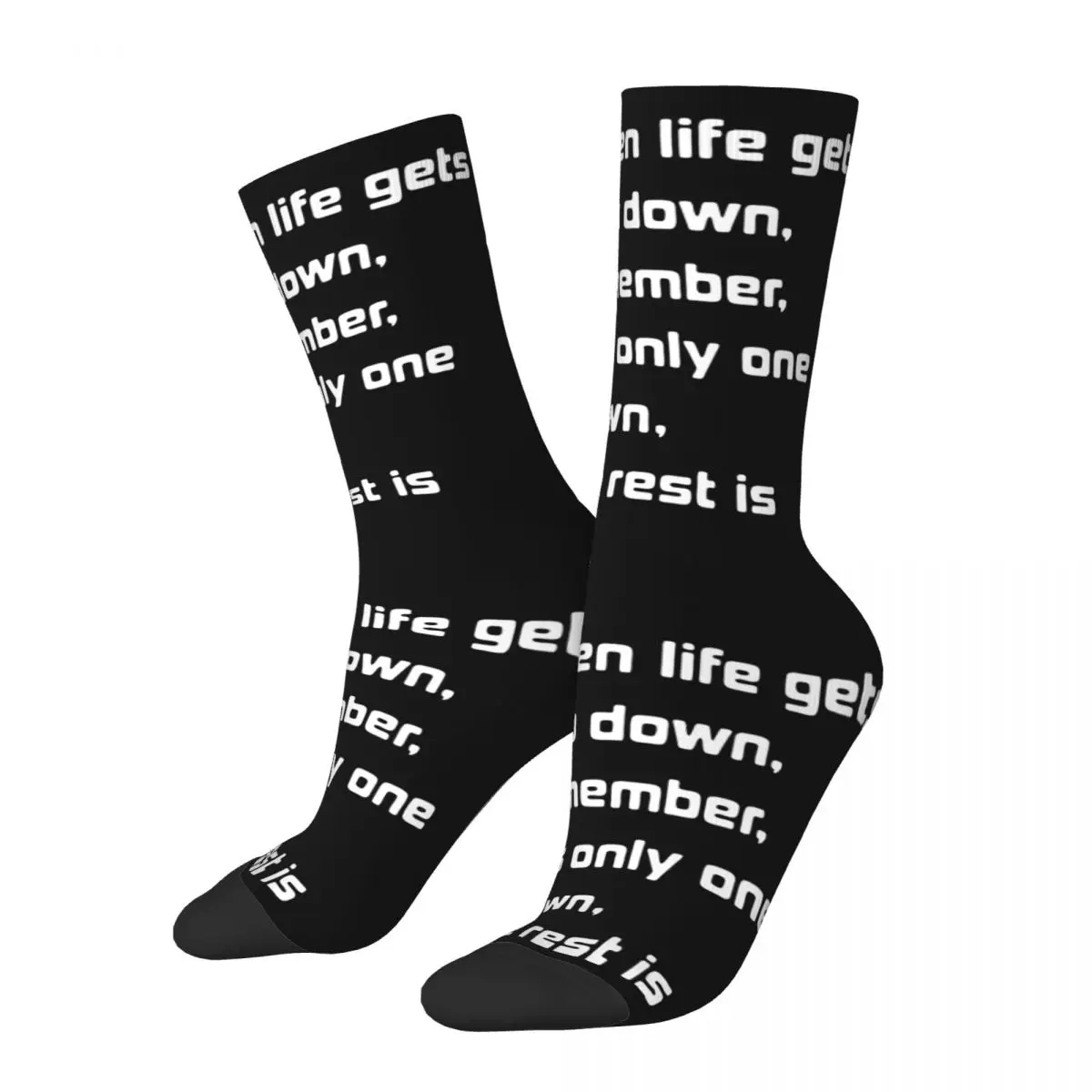 

Autumn Winter Hip-hop Unisex When Life Gets You Down Gears 1N23456 Motorcycle Motorbike Socks Sweat Absorbing Football Socks