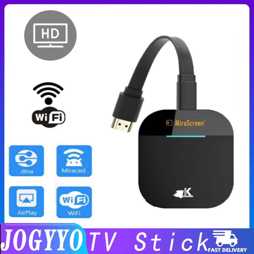 

Mirascreen G5 2.4G/5G 4K Wireless HD Wifi Display Dongle TV Stick Adapter for Miracast Airplay DLNA TV Receiver for Android IOS