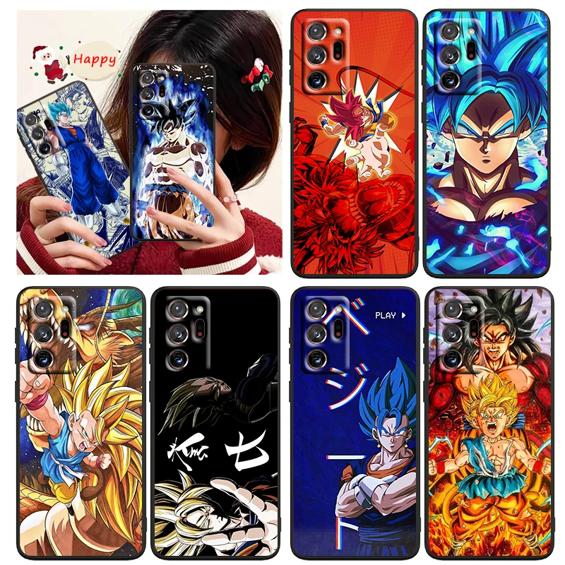 

Goku Dragon Ball Anime Phone Case Black For Samsung A73 A70 A20 A10 A8 A03 Note 20 10 9 Ultra Lite Plus F23 M52 M21 j7 j6