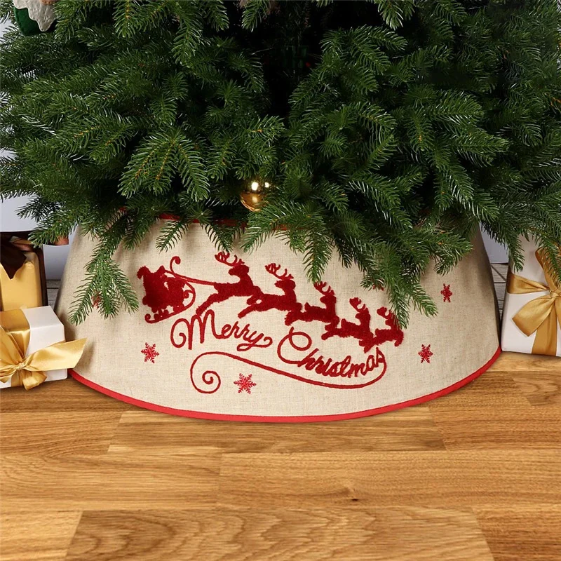 

Christmas Tree Decor Surround Base Cover Skirt Foot Colorful Decoration Creative Family Holiday Party New Year Tree Skirt