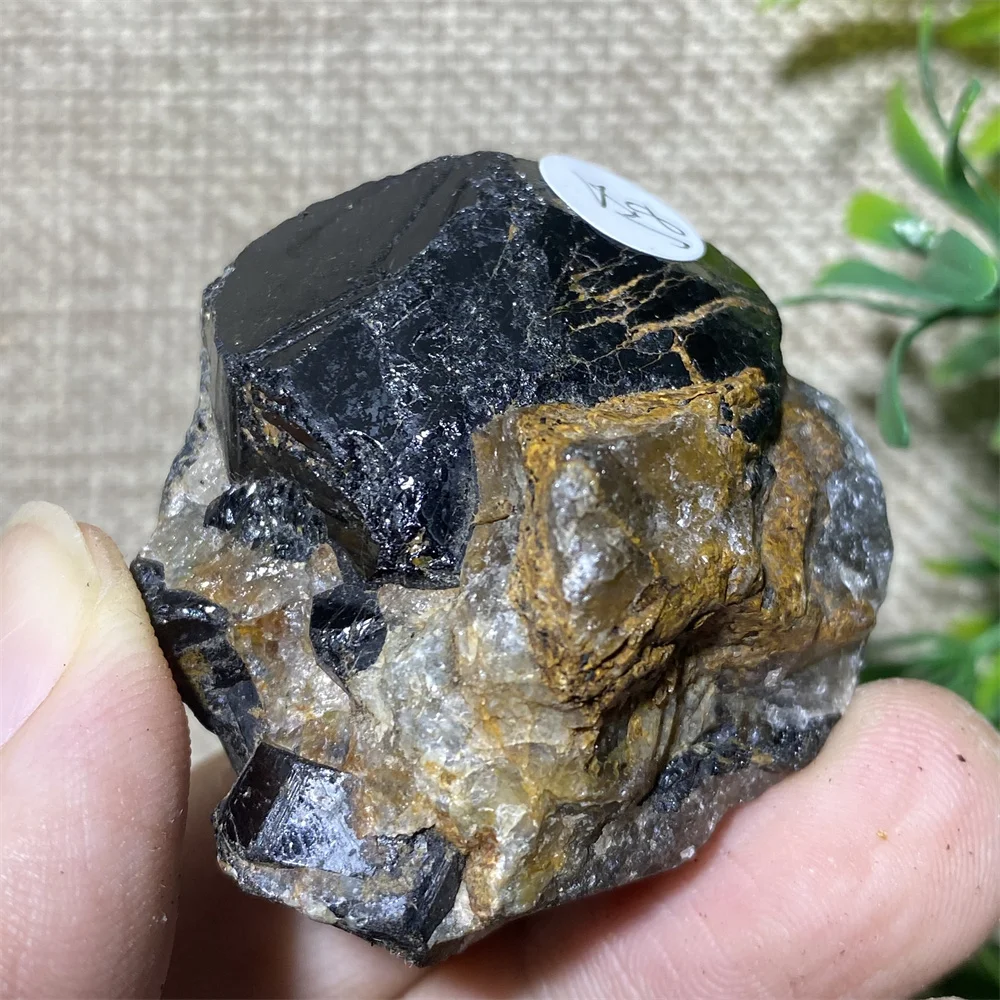Натуральный кристалл необработанный черный турмалин образец рейки качественный