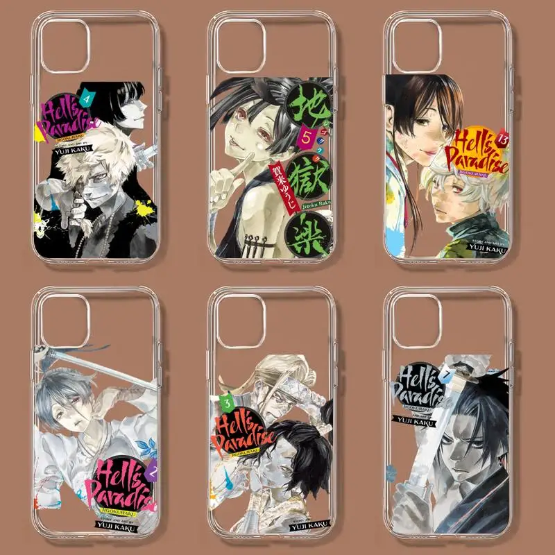 

Чехол для телефона Hell's Paradise Jigokuraku, прозрачный чехол для iPhone 11, 12, Mini, 13, 14 Pro, XS Max, X, 8, 7, 6s Plus, 5, SE, XR