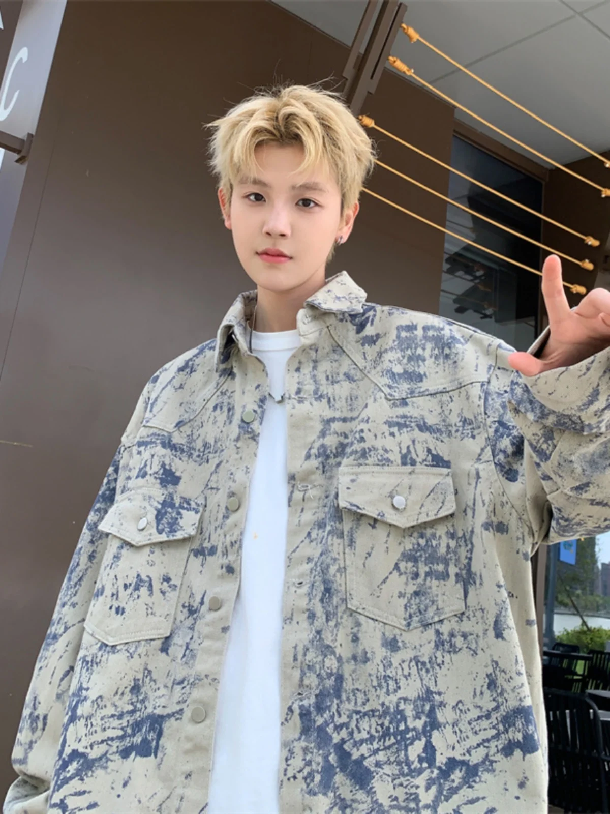 Джинсовое пальто American High Sense мужская весенне-осенняя молодежная модная брендовая